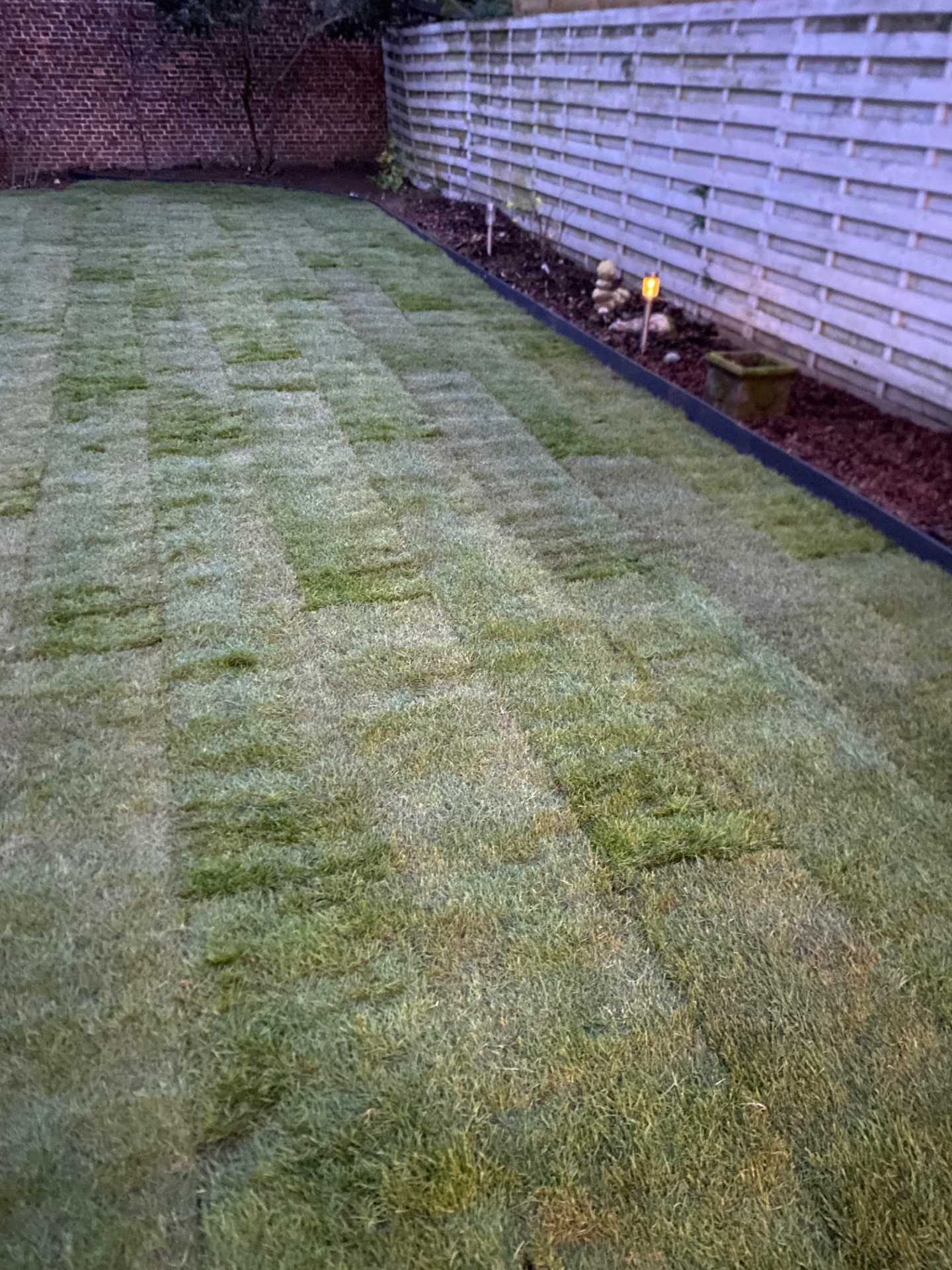 4. Maai niet te snel na het leggen